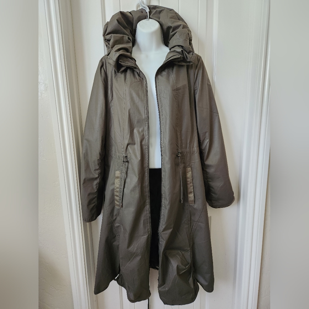 Pile Ou Face Paris Lined Trench/Jacket size 8/T4 | Like New | Muted Green